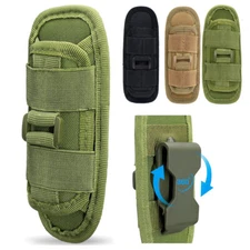 Tactical LED Flashlight Holster Duty Belt Pouch Rotatable Clip 360 Degree Holder