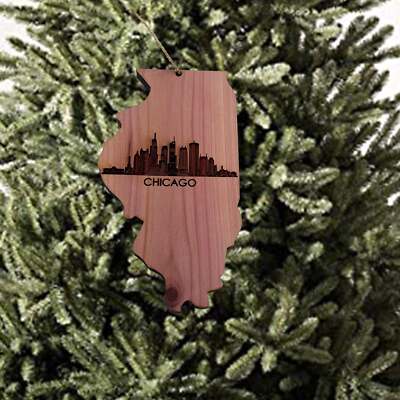 Chicago IL - Cedar Ornament Chicago IL - Cedar Ornament