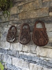 Set of 3pcs Brown Modern Wooden Lock Key Hanger Set,for home large,medium,small