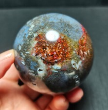 RZADKI 473g Naturalny kolorowy czerwony kryształ agatowy Madagaskar Leczenie A17