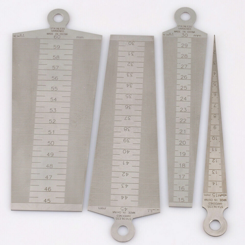 45mm Ruler High-Precision Stainless Steel Ruler, Gap Ruler 0-15mm,15-30mm, 30-45mm ...