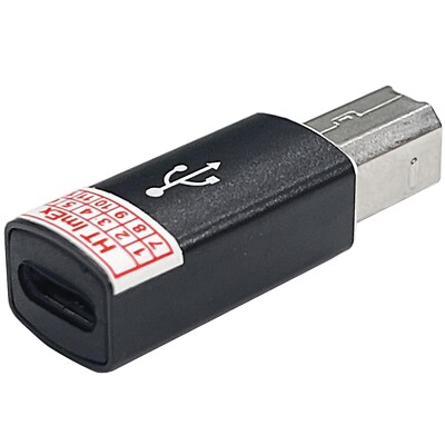 USB 3.1 MIDI Adapter Typ C Buchse zu 2.0 Typ B Stecker Kabel in Schwarz