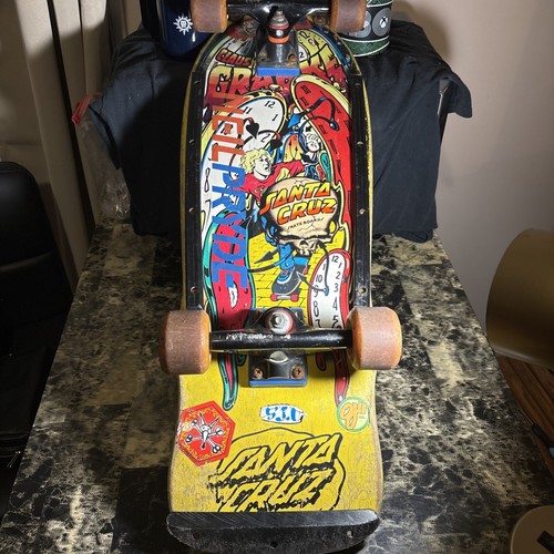Vintage 1987 Santa Cruz Claus Grabke Melting Clocks Skateboard Skate komplett - Bild 12 von 13