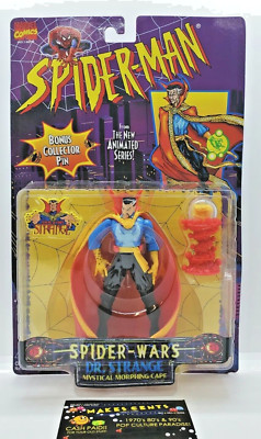 1996 TOYBIZ SPIDER-MAN DR. STRANGE ACTION FIGURE w/ Mystical Morphing Cape NEW