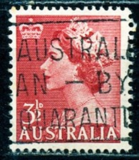 TIMBRE  AUSTRALIE  OBLITERE  N° 198   ELISABETH II