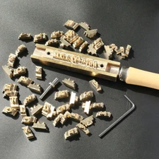 Custom made brass alphabet letter changeable mould stamp leather craft seal tool