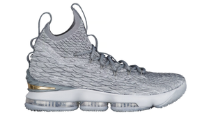 NEW NIKE LEBRON 15 XV James PE Wolf Grey/Metallic Gold/Cool Grey 897648-005 c1 NEW NIKE LEBRON 15 XV James PE Wolf Grey/Metallic Gold/Cool Grey 897648-005 c1