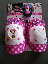 Minnie Mouse Protective Bicycle Gear & Bell Knee & Elbow Pads Ages 3-7