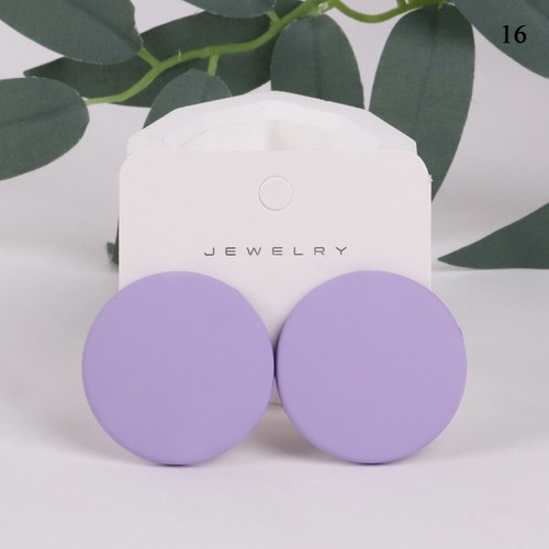 Women Girls Geometric Round Acrylic Earring Solid Stud Earrings Gift Jewelry ↕ - Picture 39 of 42