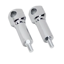 1.0" Handlebar Chrome Risers Kit for Harley Softail Springer FXSTS FLSTS FLSTSB