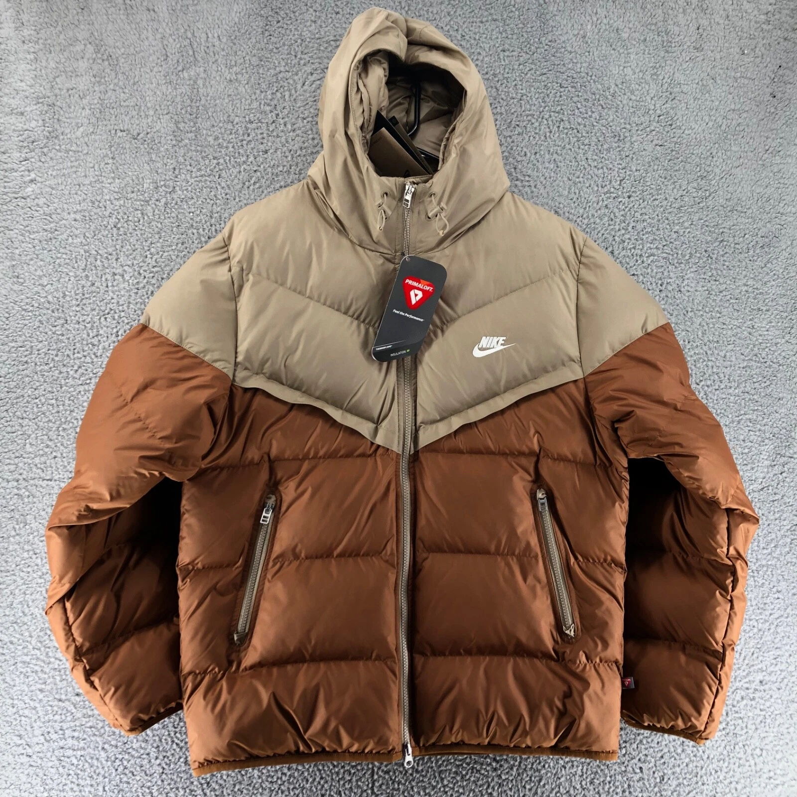 Nike Windrunner PrimaLoft Storm-FIT Hooded Puffer Jacket Khaki Men's Size L