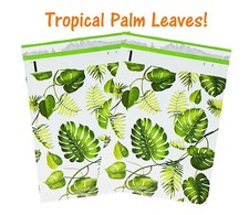 10x13 inch Tropical Palm Leaves Poly Mailers, USPS, FEDEX, Shipping Mailing Bags