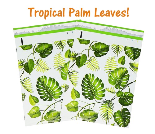 10x13 Tropical Palm Leaves & Panda Bear Poly Mailers, USPS Shipping Mailing Bags - Picture 2 of 43