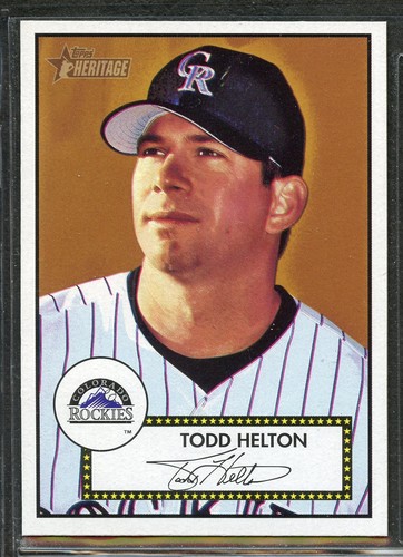 Todd Helton [Black Back] #7 2001 Topps Heritage card