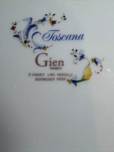 Antike Gien Toscana Frankreich längliches Tablett Tulpen Neu - Bild 17 von 19