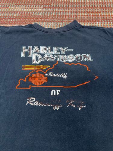 Vintage 3D Emblem Harley Davidson T-Shirt Adler Flagge Gr. XL Radcliff Kentucky - Bild 14 von 17