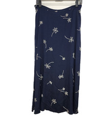 Vintage Catalyst New York Floral Maxi Slinky Skirt Lightweight Sized 12 Petite