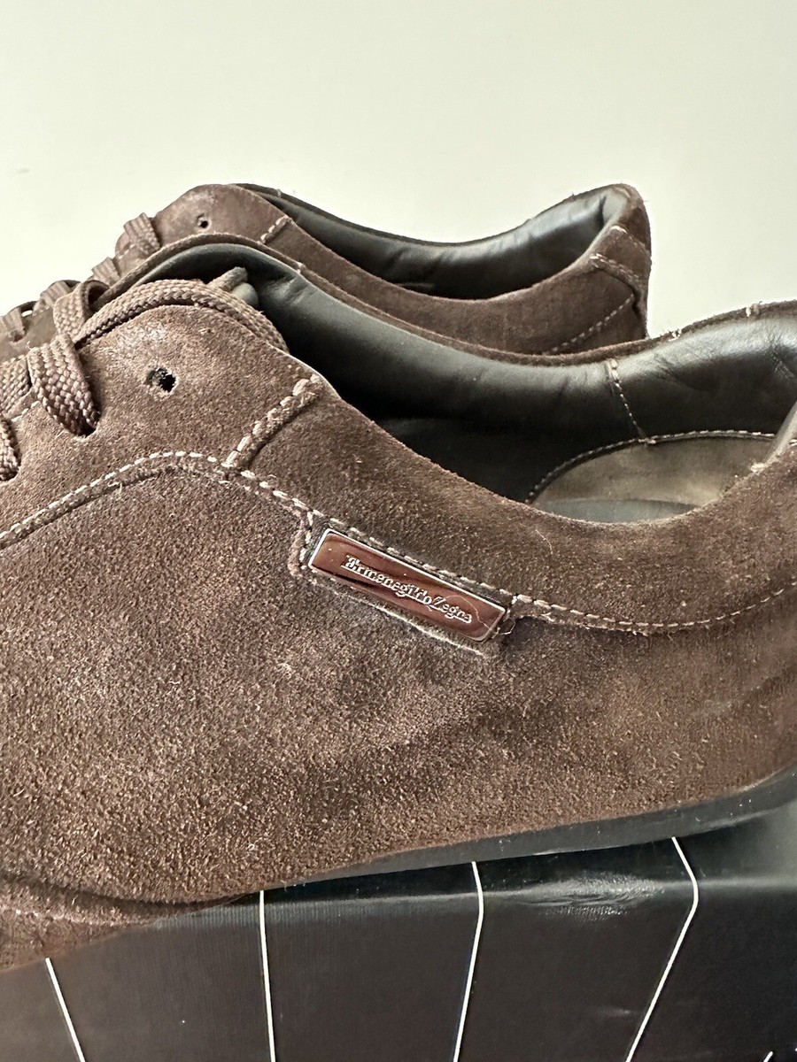 $1200 Ermenegildo Zegna Brown Suede Men display picture 1