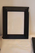 BLACK GLASS PHOTO FRAME , FREESTANDING OR PORTRAIT CHOICE OF THREE SIZES