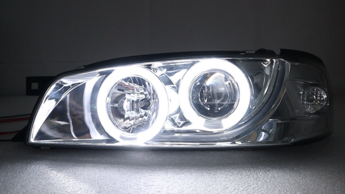 For-1995~2001-Subaru Impreza Led Clear Headlight+Corner Turn Signal Lamps Pair - Video 1 von 1