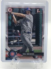 COLE ROEDERER - 2018 Bowman Draft Base Card # BD-125 Chicago Cubs 1st Bowman!