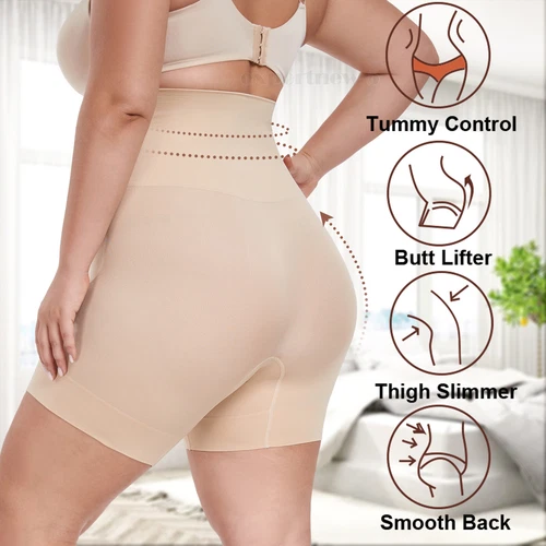 Plus Size Women Smoothing Shapewear Slip Short Tummy Control Slimmer Body Shaper - Picture 12 of 29