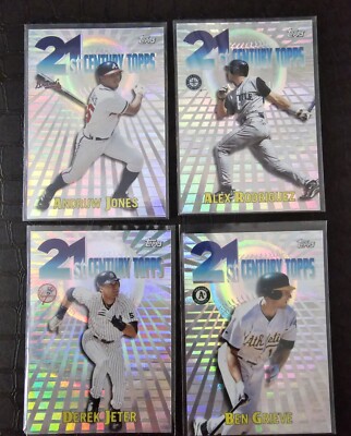 1999 Topps Baseball 21st Century Topps 4 Card Lot Jeter Rodriguez Jones ...