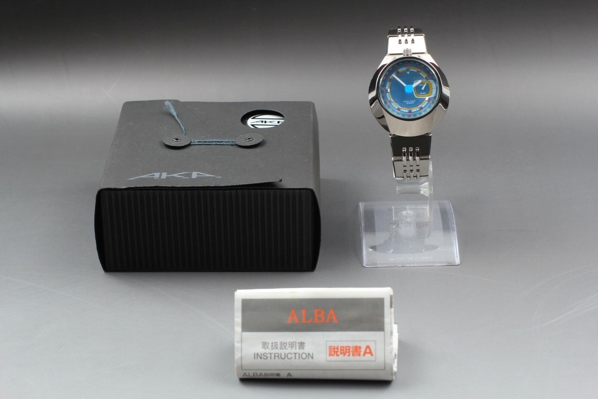 Vintage! w/Box,N/Batt [TOP MINT] Seiko Alba AKA V707-0A10