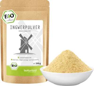 BIO Ingwerpulver 250 g / Ingwer - Rohkostqualität - 100% naturrein - bioKontor