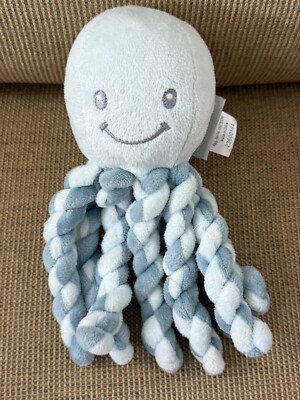 Nattou Octopus Blue Baby Toy Comforter Lovey Snuggle newborn soft Plush