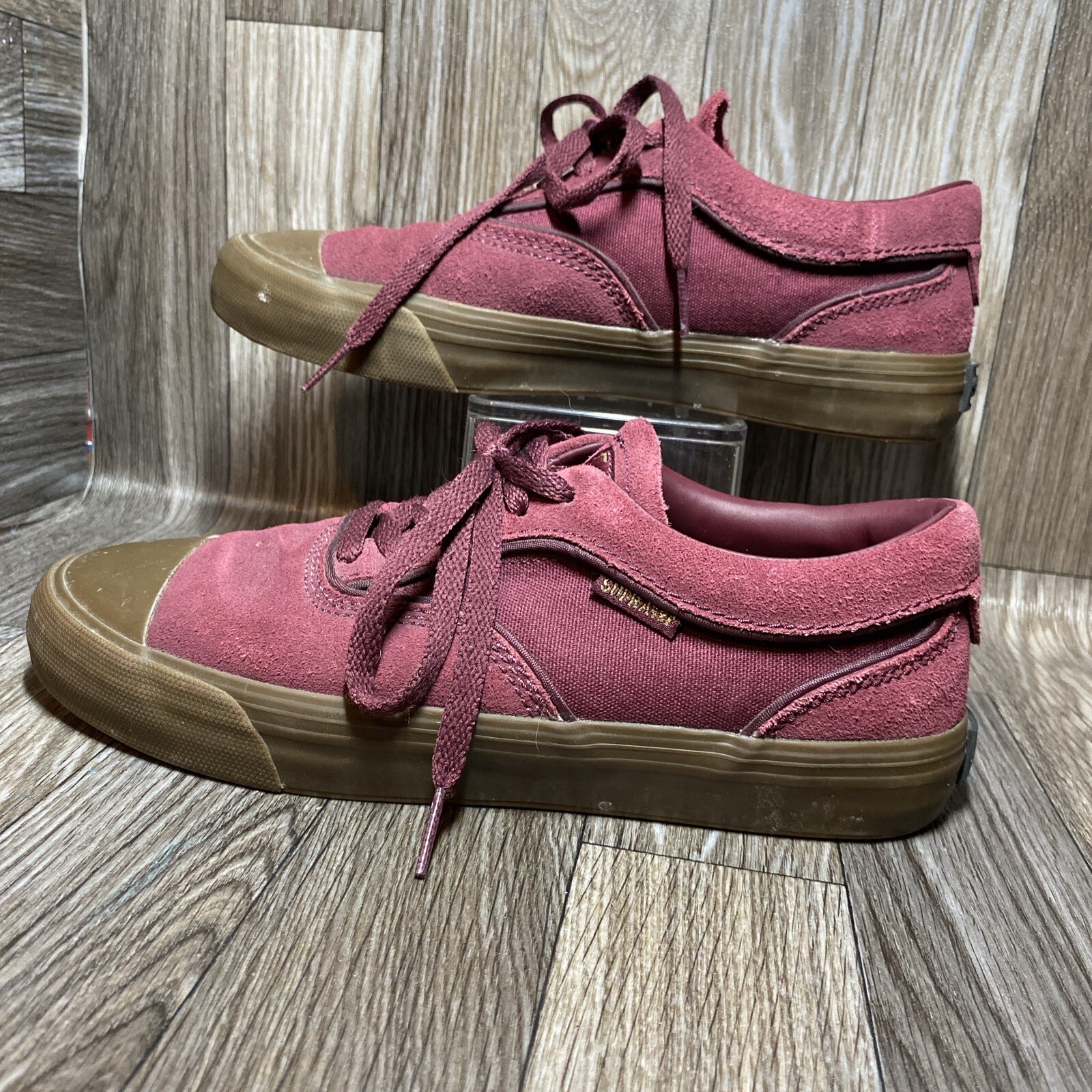 Men’s Supra Hammer VTG maroon Leather Skateboarding S… Gem