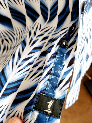 1 Like No Other Limited Edition Weiß Blau 2XL Herren Psychedelic Design Hemd - Bild 6 von 12