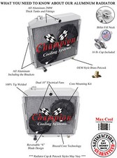 Jr Champion 2 Row Radiator W 10 Fans For 1953 - 1956 Ford Truck V6 V8 Engine