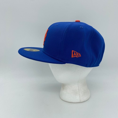 New Era 59Fifty New York Mets MLB Core Fitted Hat Cap Solid Blue Size 7 1/2 - Picture 2 of 6