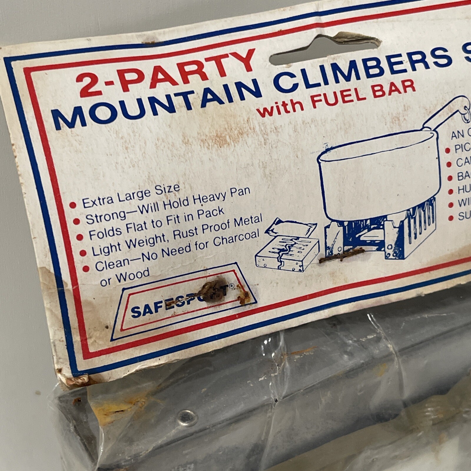 VTG SAFESPORT 2Party Mountain Climbers Stove w/ Fuel Bar S111 Camping