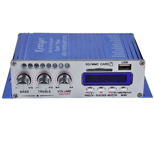 Blau/ROT Mini Hi-Fi Stereo Audio Verstärker Amplifier Amp Mp3 iPod Auto Boat - Bild 11 von 12