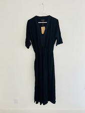 Anthropologie x Uma & Leopold Black Maxi Dress Small