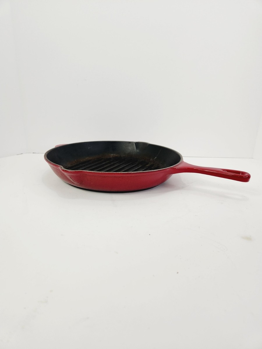 LE CREUSET 赤い鋳鉄製フライパン 26cm Vintage LE CREUSET #26 Cast Iron RED Enamel SKILLET Frying