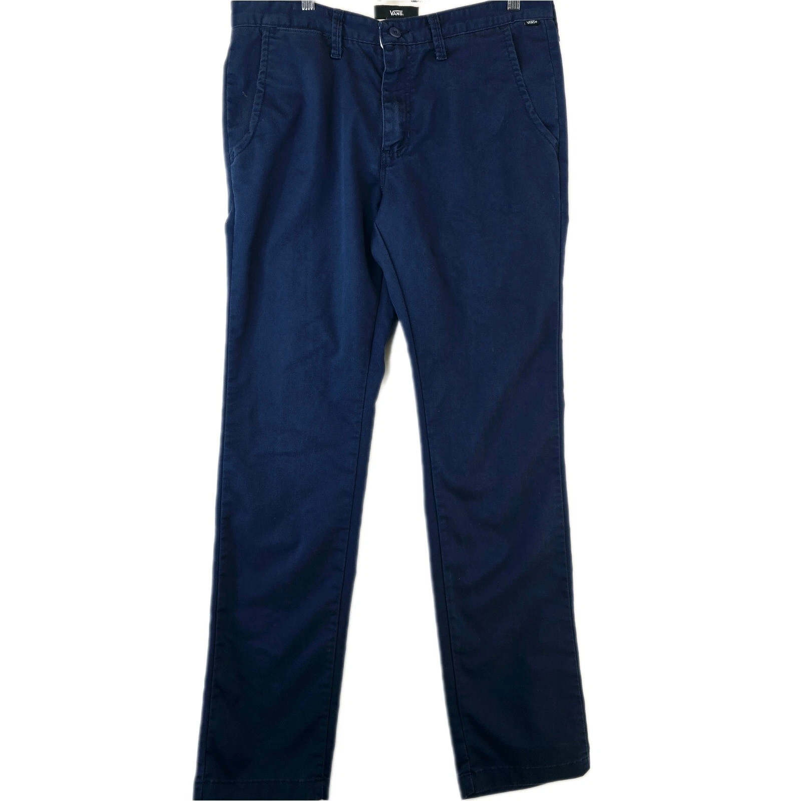 Pantaloni chino Vans uomo taglia 34 blu navy flex chino gamba dritta casual pantaloni da skate