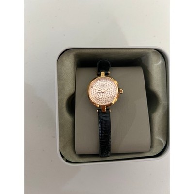 Fossil BQ3562 Kerrigan Mini Three-Hand Black Leather Watch  