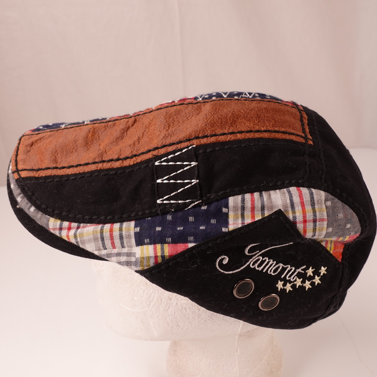 Famonet Patchwork Flat Cap Men's Adjustable Cotto… - image 2