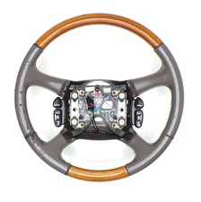 Chevrolet Gmc 98-02 Tahoe Suburban Yukon Steering Wheel Brown Leather Wood