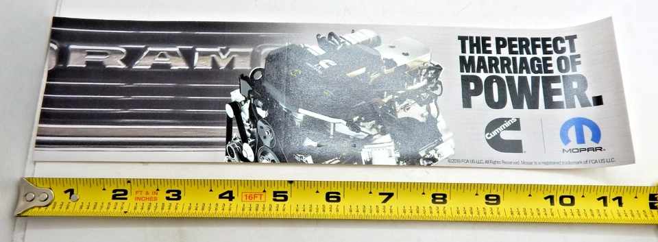 11" MOPAR Cummins RAM Calcomanías Pegatinas Tamaño Contingencia Pegatina PAR Lote de 2 Foto 3 de 3
