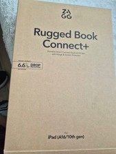 ZAGG Rugged Book Connect Tablet Keyboard Case iPad A16/10th gen -Gray/White