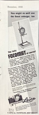 E Leitz ''Focomat Enlarger of Course!'' Vintage Print Ad 1938