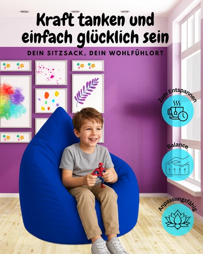 PatchHome Sitzsack XL- Jumbo Sitzkissen Bodenkissen Kinder und Erwachsene - Bild 42 von 203