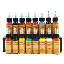 16PCS Eternal Tattoo Ink - 16 Colors 1oz/30ml Professional Permanent