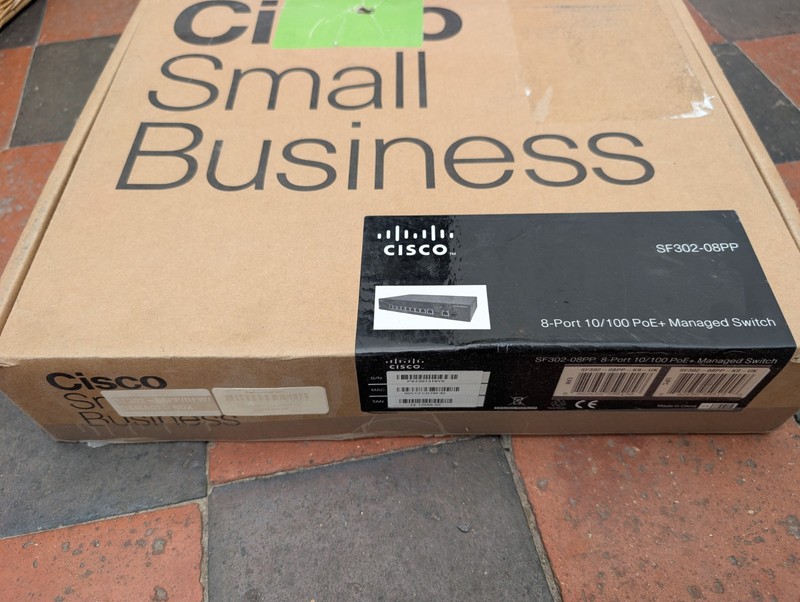 Cisco SF302-08PP 8-Port Fast Ethernet PoE+ Managed Switch with PSU