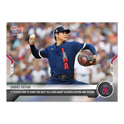 SHOHEI OHTANI 1st TO START MLB ASG AS BOTH HITTER & PITCHER TOPPS NOW CARD #508