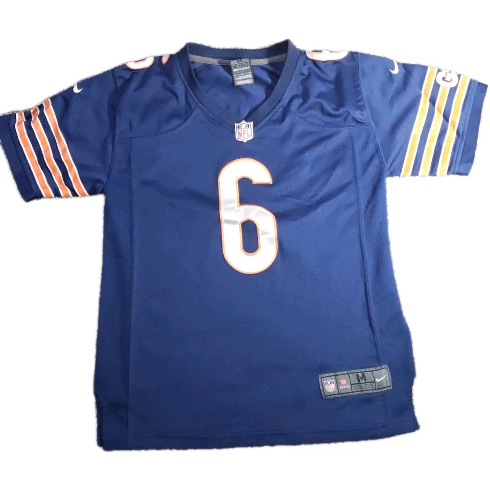 Camiseta Nike de los Chicago Bears Juvenil Mediana Azul NFL Auténtica Fútbol Jay Cutler #6 Foto 2 de 4